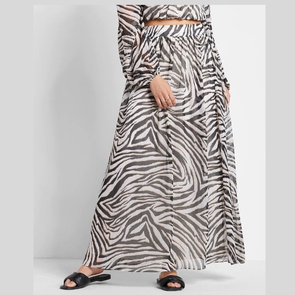 Express Women's Rachel Zoe Zeta Printed Maxi Skirt - L